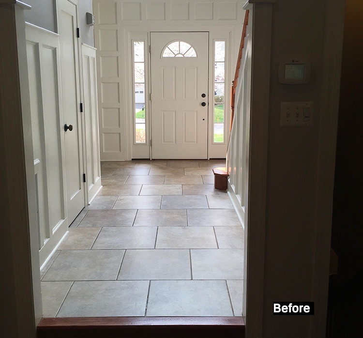 before hallway renovation